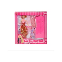 221 G-M Sweet Girl Gardolap-Market Arabalı Bebek Oyun Seti