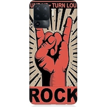 Oppo Reno 5 Lite Uyumlu Rock Müzik Desenli Silikon Kılıf