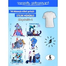Ütü İle Yapışan Kıyafet Etiketi Kpop Serisi-1 6lı Set Karışık