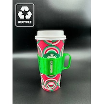 Bardak Tutma Aparatı - Takeaway Kahve Firmaları İçinde Uygundur Recycle Yeşil