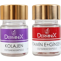 Derminix Kolajen + E Vitamini Ginseng Kapsül 2 x 10'lu