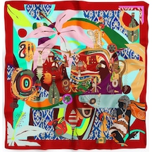 Red Jungle Desen Bandana/fular Çok Renkli