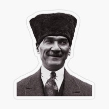 Atamız Gülümserken Atatürk Oto Araba Etiket Yapıştırma