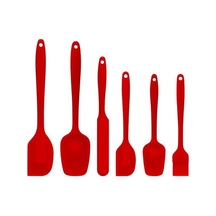 Margo Isıya Dayanıklı Yanmaz Yapışmaz Silikon Spatula Seti 6 Parça Kırmızı Diğer