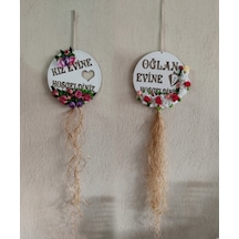 Oğlan Evi Ahşap Süs - Düğün Kına Nişan Kız 30Cm