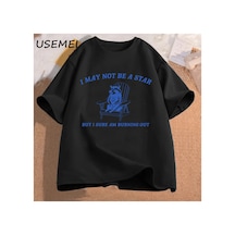 Tarzsokak Erkek Tişörtü Komik Grafik T Shirt Ben Bir Yıldız Olmayabilir Ama Eminim Dışarı Yanan Baskılı 2919 S