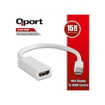 Qport Q-dp-hdm 0.15metre Mdp-hdmı Görüntü Adaptörü Beyaz Mini 1080p-211485