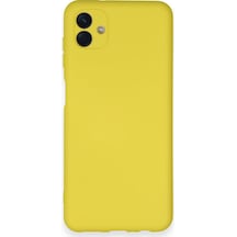 Samsung Galaxy Uyumlu   A04 Kılıf Nano İçi Kadife Silikon - Sarı