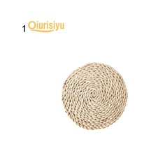 Rattan Örgü Yuvarlak Oval Servis Altlığı 11cm Diğer
