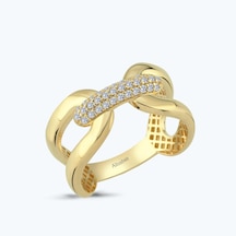 Altınbaş Altın Sıra Taşlı Yüzük Yzbrs062-25743 Renkli