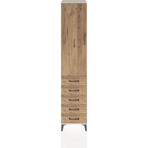Hyperion Dolap 3 Raflı 5 Çekmeceli Tek Kapaklı 44x44x221 Aytaşı-çam Aytası