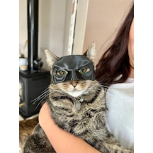 Siyah Batman Tarzı Takılabilir Kedi Maskesi