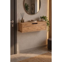 Sulorahome Duvara Monteli Kapaklı Çok Amaçlı Raf Ve Dolap Ahşap
