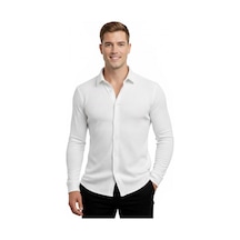 Deepsea Beyaz Slim Fit Örme Kumaş Likralı Erkek Gömlek Nefes Alan Esnek Ve Modern Tasarım 2602604 Beyaz Deepsea Beyaz Slim Fit Örme Kumaş Likralı Erkek Gömlek Nefes Alan Esnek Ve Modern Tasarım 2602604 Beyaz