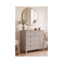 Yurudesign Nord Şifonyer 5 Çekmece Ahşap Ayaklı Kumsal Nd3-co