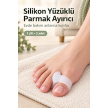 Silikon Ayak Parmak Ayırıcı Yüzük 1 Çift Şeffaf Parmak Arası Makara