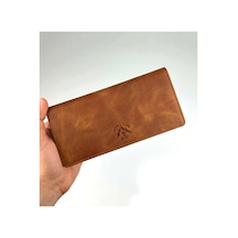 Alphaclub Bag Erkek Hakiki Deri Taba Telefon Bölmeli Uzun Cüzdan Ve Kartlık