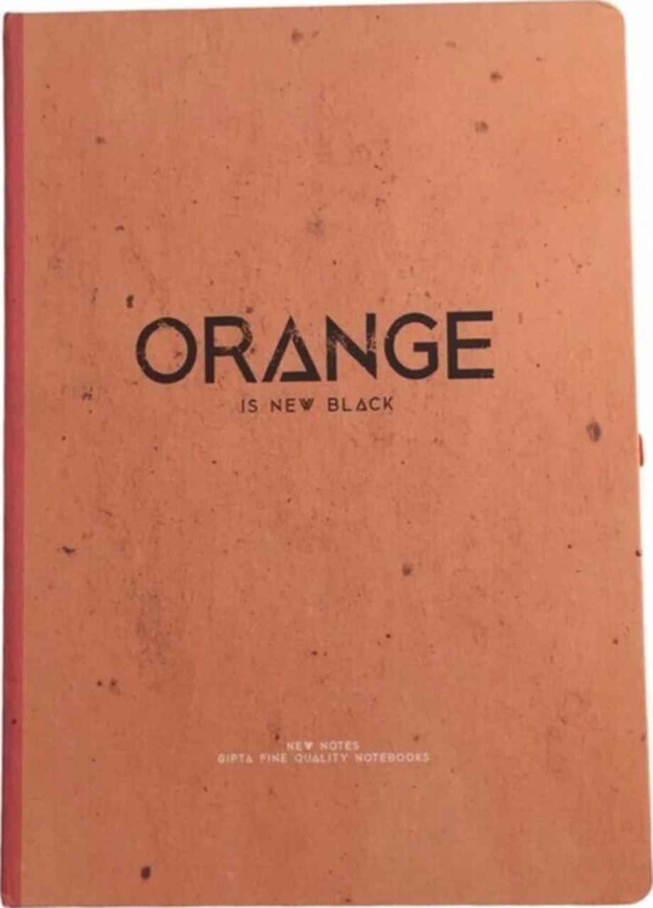New Notes Orange Is New Black Ciltli Sert Kapak 120 Yaprak 17x24 Çizgili Defter Karışık