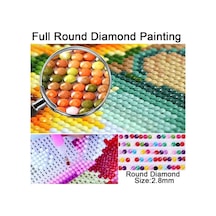 5d Dıy Noel Baba Nakış Tam Yuvarlak Elmas Çapraz Dikiş Taklidi Boyama Noel Dekor