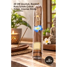 10 Adet Bambu Kutulu Çubuk Tütsü 28 Cm Uzunluk, Bambu Kutu İçinde Çubuk Tütsü, Incense Sticks