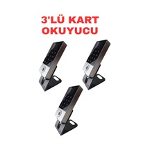 Sr-214 Lcd Em-w Ip68 Parmak İzi Kart Şifre Okuyucu Lcd Ekranlı Metal Kasa 125 Khz 3 Adet