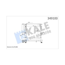 Kale 349100 Motor Su Radyatörü - Bmw 3 Seri 1987-1994 316 İ Otomatik Şanz. 1719136 - 1719264 - 1723528 - 1723898 - 17111719136 - 17111719264 - 17111723528 - 17111723898 - 17101723898