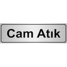 Cam Atık Yönlendirme Levhası 5Cmx20Cm Gümüş Renk Metal