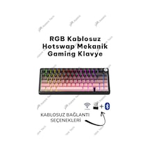 Black Gradiant Rgb Kablosuz Hotswap Mekanik Gaming Klavye Oyuncu Klavye