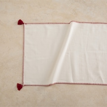 Mudo Home Oradea Püsküllü Runner Bordo 45x145