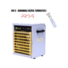 Evo5 Pros - 5 Kw Kumandalı Ve Dijital Endüstriyel Elektrikli Fanlı Isıtıcı