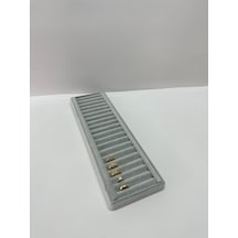 Yerli Üretim Süet Kumaş Gri Renk 35/11 Cm Kelepçe-bileklik Stand Gri