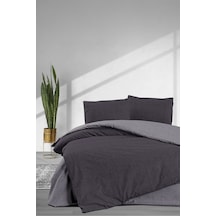 Elart Simple Nevresim Takımı Çift Kişilik 200x220 Cm Gri Gri