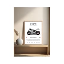 Ducati Doğal Ahşap Çerçeveli Tek Parça Dekoratif Tablo Çok Renkli - 819040265 Çok Renkli