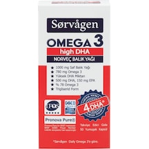 Sorvagen Omega 3 High Dha Saf Norveç Balık Yağı. 50 Kapsül. 1000 Sorvagen Omega 3 High Dha Saf Norveç Balık Yağı. 50 Kapsül. 1000
