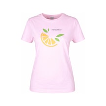 Trender Limon O Yaka Relaxed Fit Pembe Kadın T-shirt 26ydt1000013