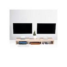 Çift Monitör Standı Ekran Yükseltici Bilgisayar Masaüstü Düzenleyici