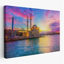 Ortaköy Camii Ve Boğaziçi Köprüsü Manzarası Dekoratif Kanvas Tablo-6508 150 X 255