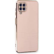 Samsung Galaxy Uyumlu A22 Kılıf Volet Silikon - Pembe Diğer