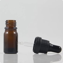 Camgen 5 ML Cam Amber Şişe Kırılır Kapaklı Cam Damlalıklı 10 Adet