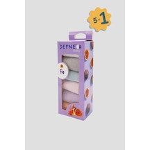 Defne Baby 5+1 Çift Premium Pamuklu İnce Jakar Desenli Bebek Çorap Seti İncir Koleksiyonu Çok Renkli