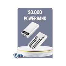 Hızlı Şarj Destekli 20.000mah Powerbank Usb Type-c Lightning Lcd Beyaz 01757997