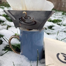 Kamp Ayısı Coffeex Drip Kahve Damıtıcı: Katlanır Paslanmaz Metal Kahve Demleme Aparatı