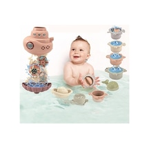 Alibee-china Çocuk Banyosu, Banyo, Dönme, Akan Su, Denizaltı, Küçük Balık, Istifleme Kabı, Banyo, Bebek Oyuncağı 1-açık Mavi