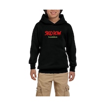 Zepplin Giyim Skid Row Thickskin Siyah Çocuk Kapşonlu Sweatshirt Siyah