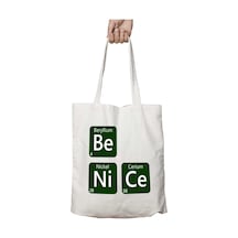 Art Hediye Kibar Ol Periodic Table Be Nice İki Tarafı Kalıcı Baskılı Yıkanabilir Çanta Çok Renkli