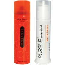 Purple Wax Mat 100 ML + Morfose Saç Spreyi 400 ML