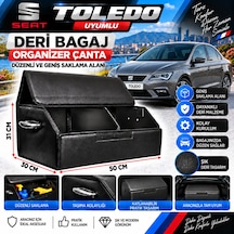 Seat Toledo Uyumlu Oto Bagaj Organizeri Deri Bagaj Kutu Çanta 1