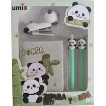 Umix Panda Kırtasiye Zımba Seti Bordo