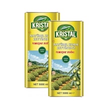 Kristal Soğuk Sıkım Yumuşak Doğal Natural Sızma Zeytinyağı Teneke 2 x 5 L