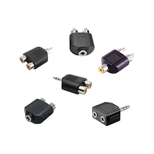 3.5mm Strereo - Rca Dişi Erkek Çevirici 6 Set